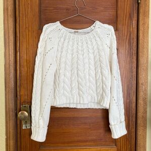 Free People Sandre white pullover, XS